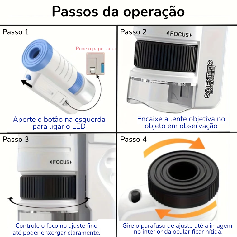 Kit de Microscópio Portátil
