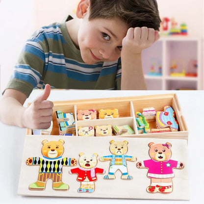Montessori Vestuário de Ursos